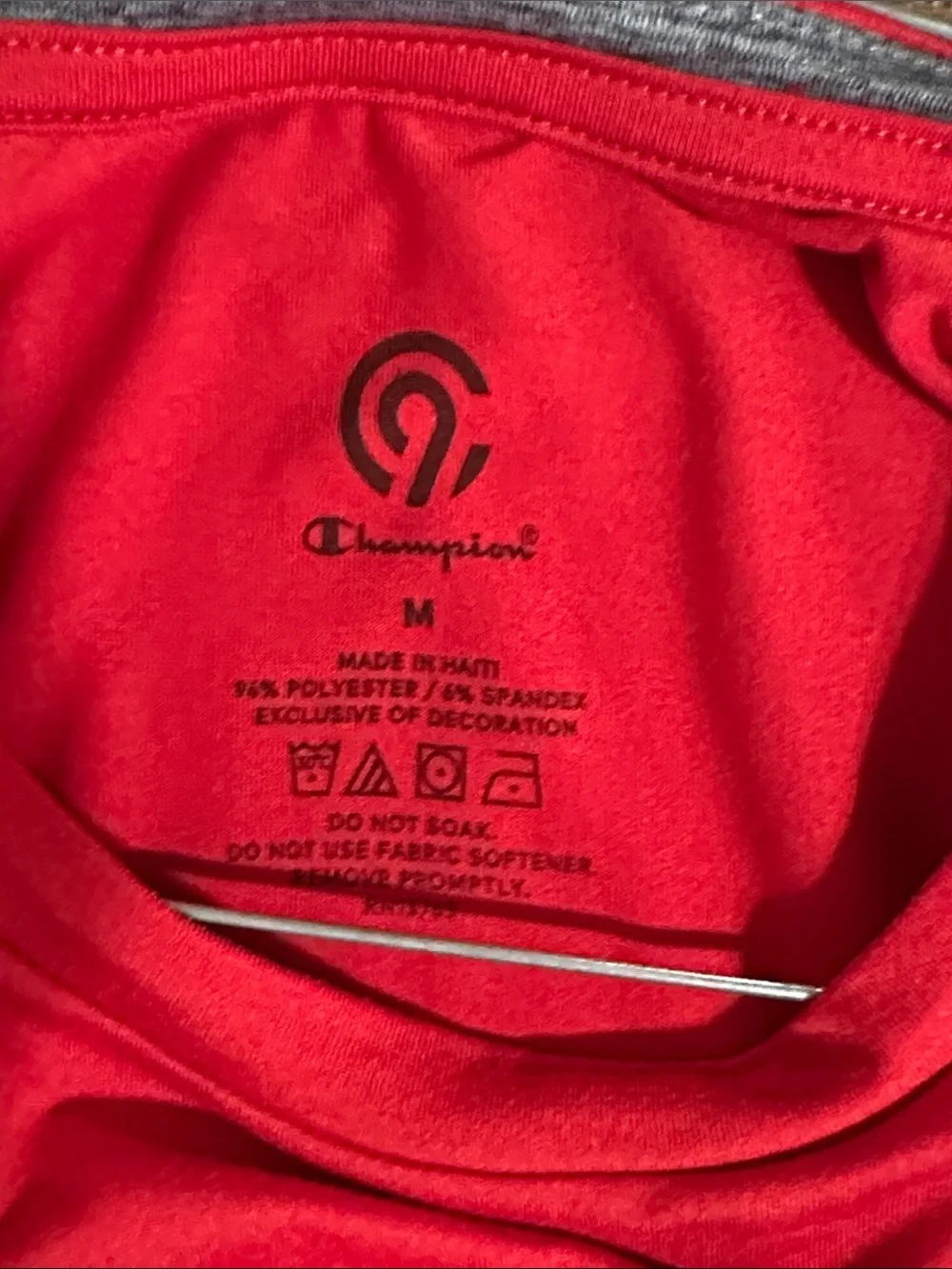 Champion Red Short Sleeve Crew Neck Performance Tee - Picture 2 of 2